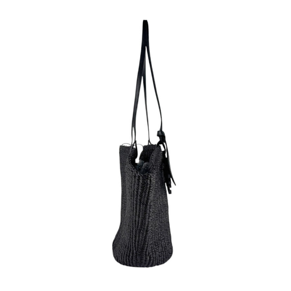 LOEWE Shell Basket Bag Leather Elephant Grass Black - Picture 2 of 4